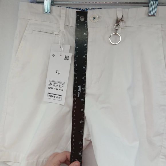 NWT Denim & Flower Women MSRP $48 White Chino Bermuda Style Shorts SZ 29 Stretch - Picture 11 of 16